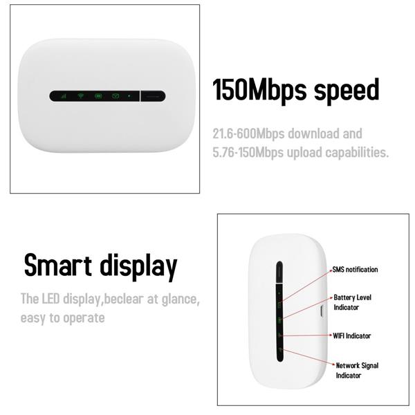 Grote foto drphone wmw series draadloze 3g mifi router 600mbps download 150mbps upload 10 apparaten 1 computers en software overige computers en software