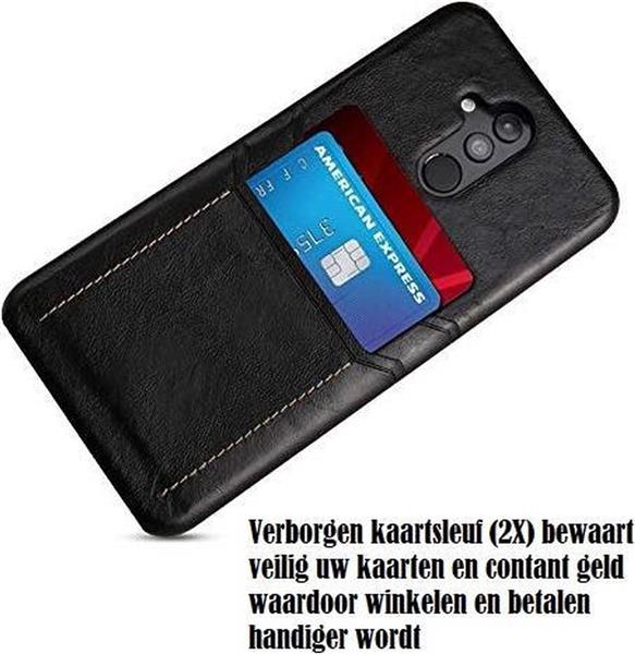 Grote foto drphone huawei mate 20 lite luxe kaarthouder case premium pu lederen backcover zwart telecommunicatie mobieltjes