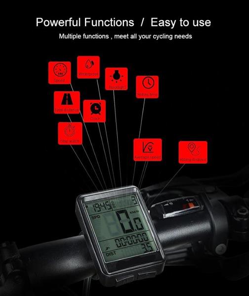 Grote foto drphone fcs5 draadloze fietscomputer snelheidsmeter kilometerstand teller stopwatch odo en me computers en software overige computers en software