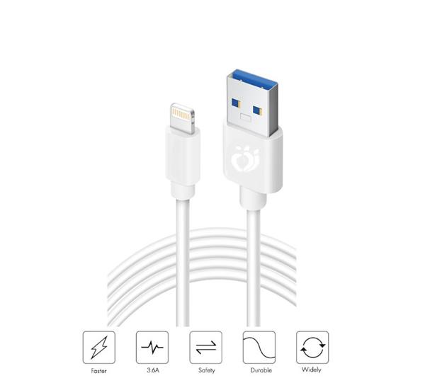 Grote foto olesit lightning 1 meter fast charge 3.6a snelle oplaadkabel veilig laden data sync transfer telecommunicatie opladers en autoladers