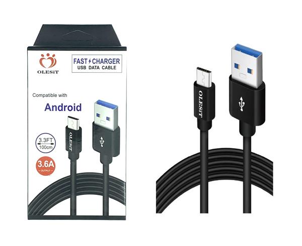 Grote foto olesit micro usb 1 meter fast charge 3.6a snelle oplaadkabel veilig laden data sync transfer telecommunicatie opladers en autoladers