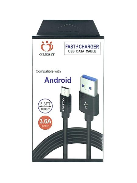 Grote foto olesit micro usb 1 meter fast charge 3.6a snelle oplaadkabel veilig laden data sync transfer telecommunicatie opladers en autoladers
