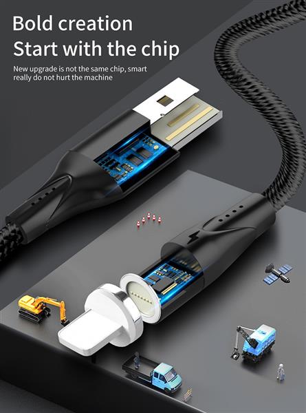 Grote foto drphone sc3 magnetische 360 type c 5a usb c kabel snel opladen dataoverdracht met led 1m huawe telecommunicatie opladers en autoladers