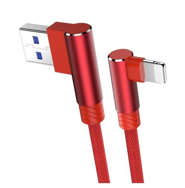 Grote foto drphone d9 pro lightning dubbele 90 haakse nylon gevlochten 3.0a kabel 2 meter datasynchronisati telecommunicatie opladers en autoladers