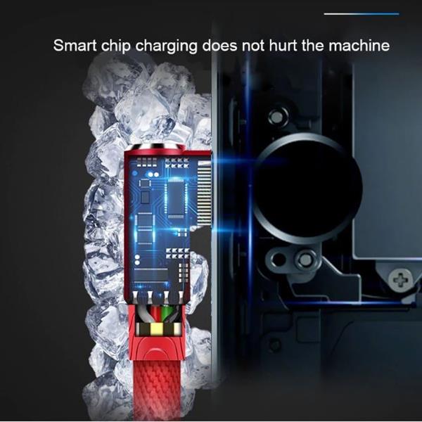 Grote foto drphone d9 lightning dubbele 90 haakse nylon gevlochten 3.0a kabel 1 meter datasynchronisatie telecommunicatie opladers en autoladers