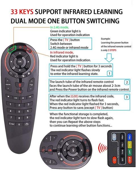 Grote foto drphone mx6 air remote mouse afstandsbediening 2.4g draadloos spraakbesturing 6 assige gyrosco computers en software overige computers en software