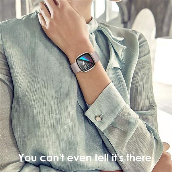 Grote foto drphone protec pro geschikt voor fitbit versa 3 4 sense pc pmma folie 3d volledige beschermi kleding dames horloges