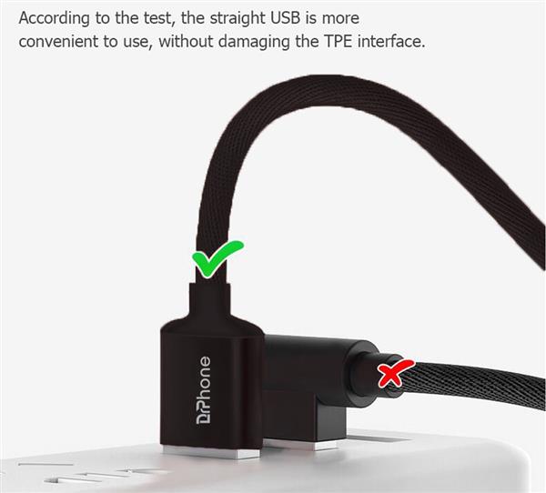Grote foto drphone hybridx nylon kevlar oplaadkabel 3 meter lightning 8 pin kabel optimaal accuduur telecommunicatie opladers en autoladers