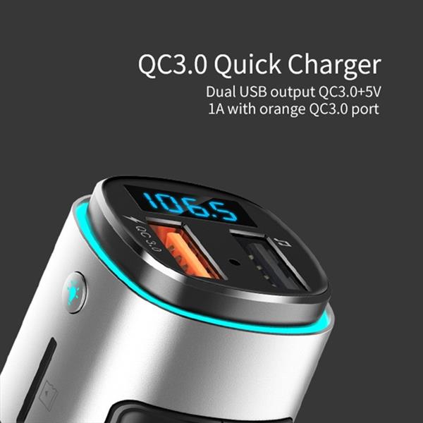 Grote foto drphone hf1 handsfree gesprekken autolader bluetooth rgb led fm transmitter voltage dete telecommunicatie opladers en autoladers