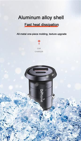 Grote foto drphone invisible pro 2 autolader metalen behuizing 30w usb c met pd snel laden universe telecommunicatie opladers en autoladers