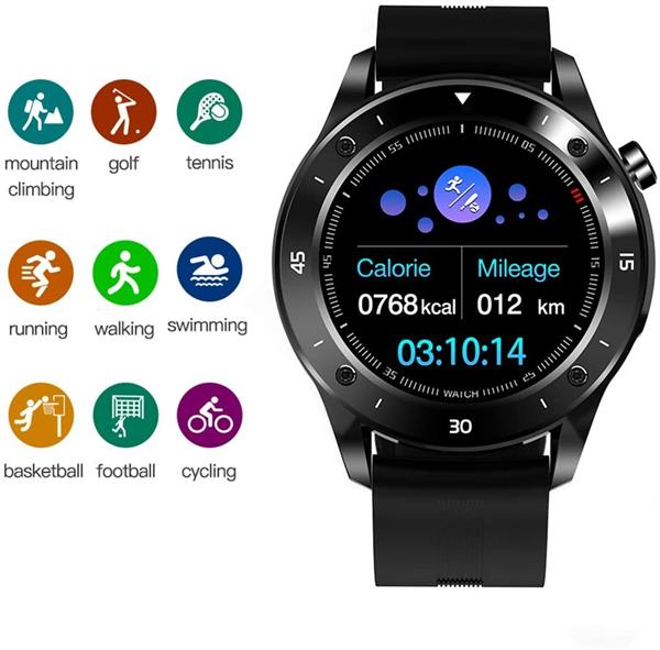 Grote foto drphone puresport x3 metalen smartwatch stappenteller notificaties stopwatch voor apple ip kleding dames horloges
