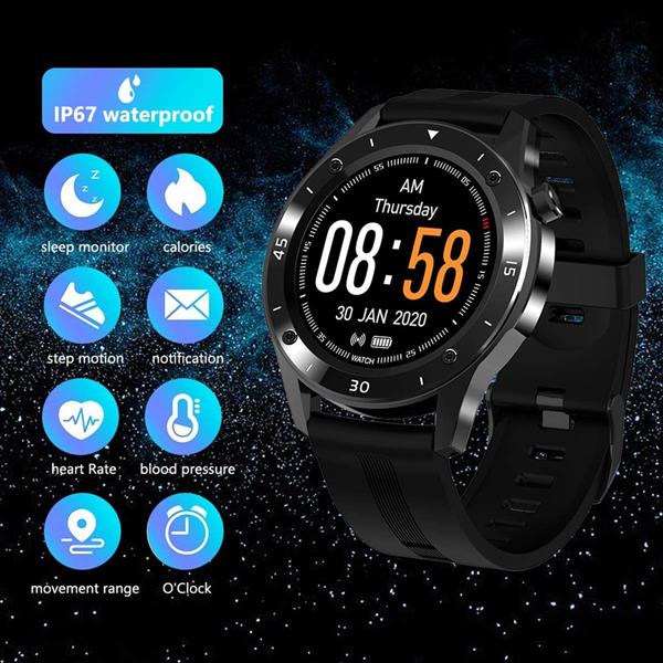 Grote foto drphone puresport x3 metalen smartwatch stappenteller notificaties stopwatch voor apple ip kleding dames horloges