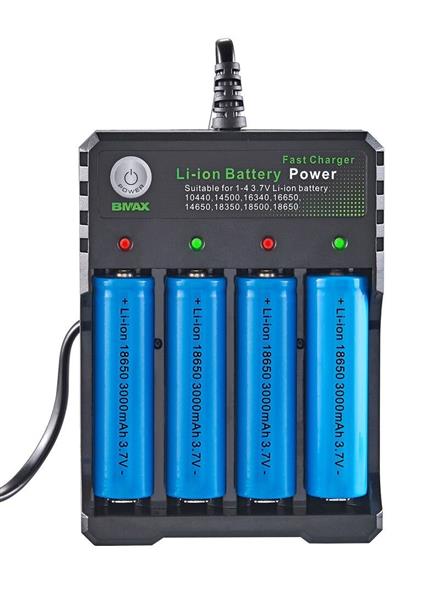 Grote foto drphone bc4s batterijlader 4 slots oplaad indicator usb aansluiting verschillende maten ba telecommunicatie opladers en autoladers