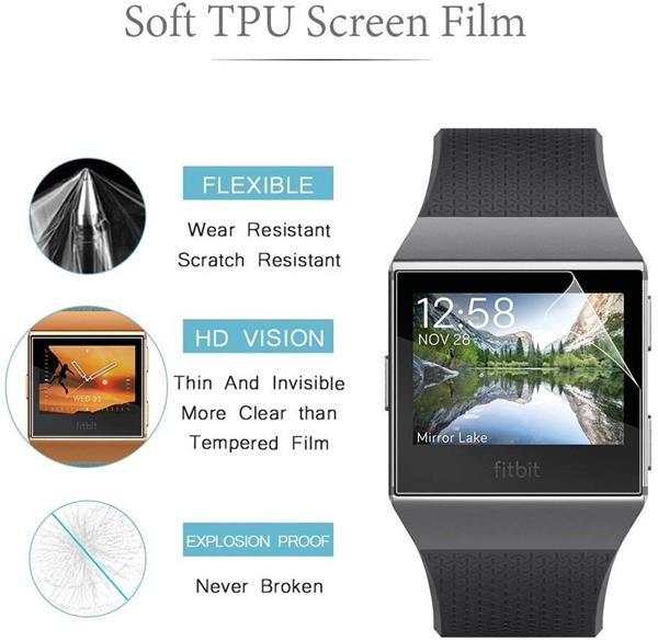 Grote foto drphone fbi fitbit ionic tpu pet screenprotector beschermende film beschermer tegen krassen telecommunicatie mobieltjes