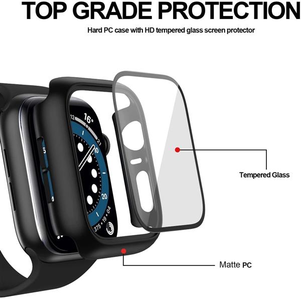 Grote foto drphone fc3 42mm 360 cover volledige hoes ingebouwde screenprotector voor apple watch 42m kleding dames horloges