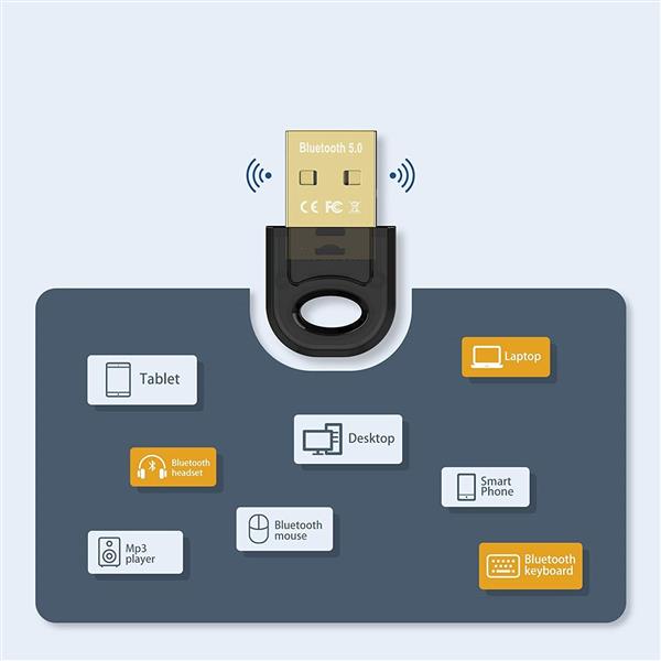 Grote foto drphone b9 mini bluetooth 5.0 edr dongle adapter met dual mode 10 tot 20 m bereik datatransmiss computers en software overige computers en software