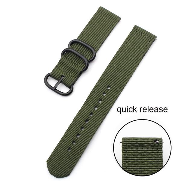 Grote foto drphone swb1 smart watch bandje roestvrij staal gesp nylon 20mm groen kleding dames horloges