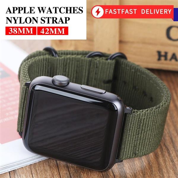 Grote foto drphone swb1 smart watch bandje roestvrij staal gesp nylon apple watch 38mm 40mm groe kleding dames horloges