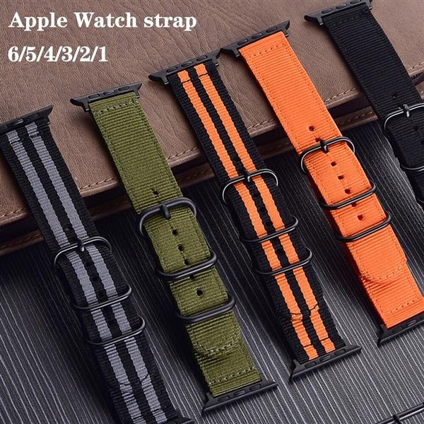 Grote foto drphone swb1 smart watch bandje roestvrij staal gesp nylon apple watch 38mm 40mm groe kleding dames horloges