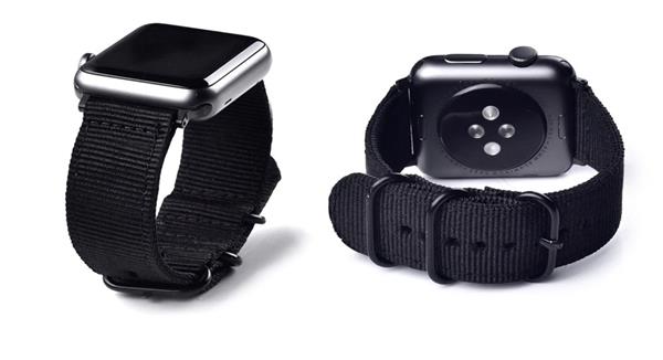 Grote foto drphone swb1 smart watch bandje roestvrij staal gesp nylon apple watch 38mm 40mm zwar kleding dames horloges