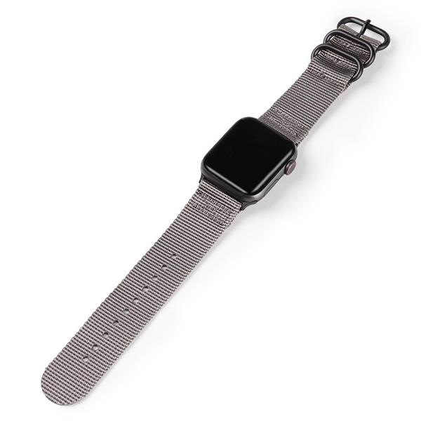 Grote foto drphone swb1 smart watch bandje roestvrij staal gesp nylon apple watch 42mm 44mm grij kleding dames horloges