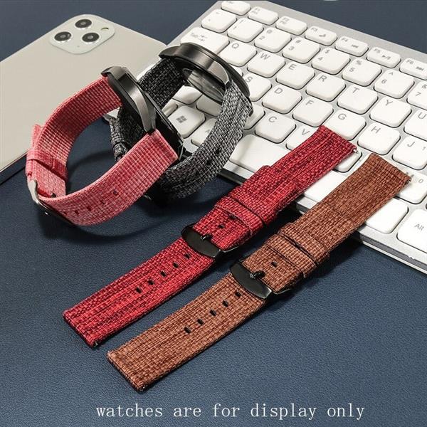 Grote foto drphone swb03 smart watch bandje nylon gesp sluiting 20mm roze kleding dames horloges