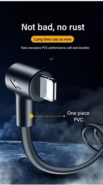 Grote foto drphone d10 90 haakse lightning oplaadkabel 2.4a snel laden 1 meter kabel wit telecommunicatie opladers en autoladers