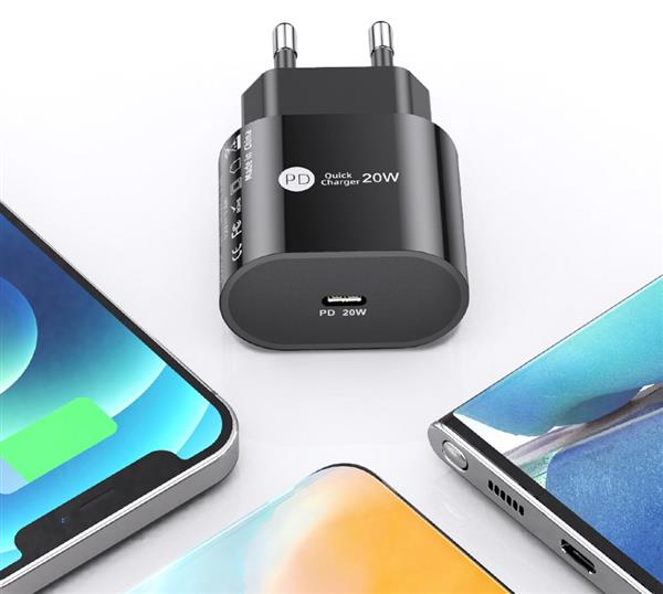 Grote foto drphone pdk lunar 20w thuislader 2m usb c naar lightning kabel 9v fastcharge voor o.a iphone 12 telecommunicatie opladers en autoladers