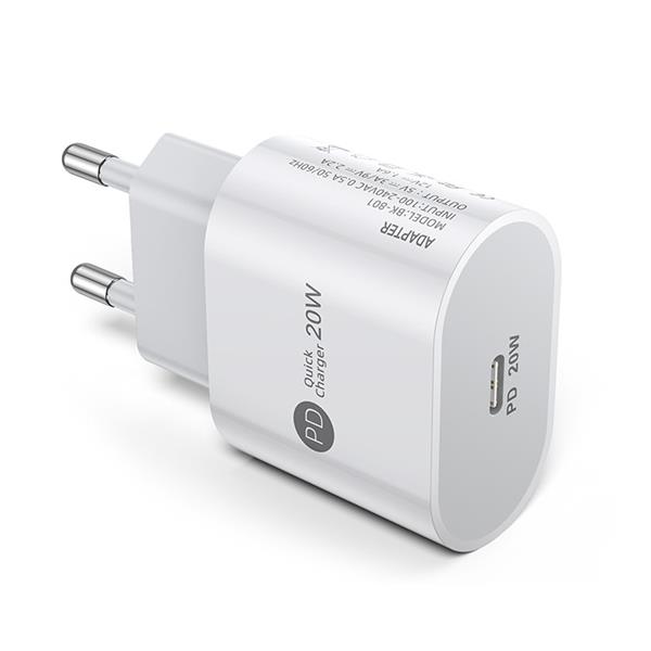 Grote foto drphone pdk lunar 20w thuislader 2m usb c naar lightning kabel 9v fastcharge voor o.a iphone 12 telecommunicatie opladers en autoladers