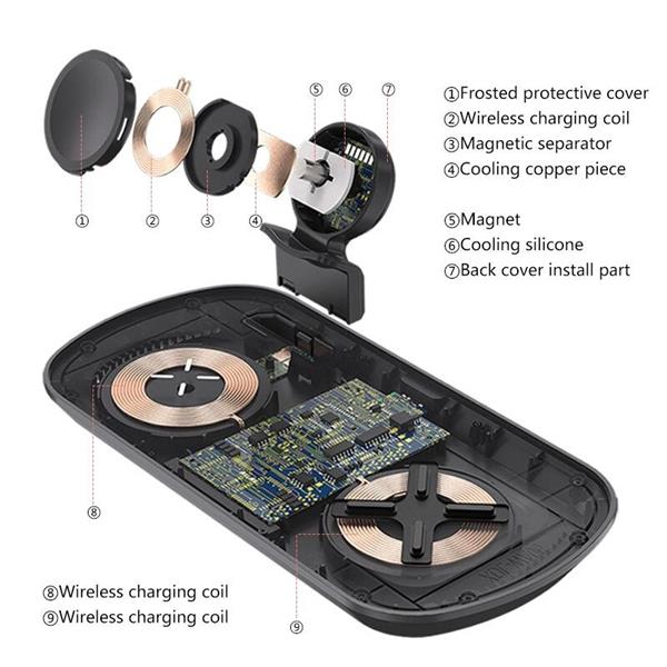 Grote foto drphone sqi1 draadloze lader qi oplaadstation 3 in 1 lader voor samsung gear active samsun telecommunicatie opladers en autoladers