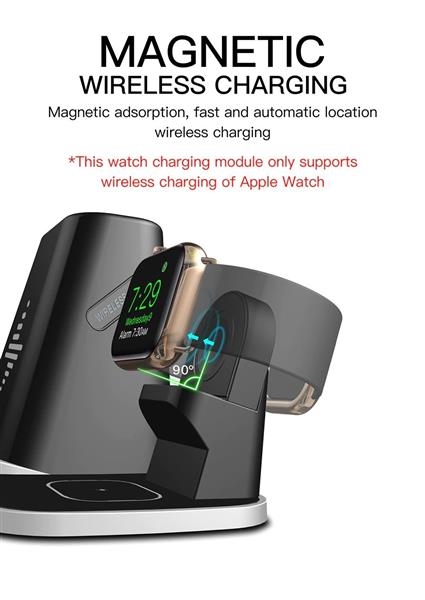 Grote foto drphone level2 draadloze oplader 4 in 1 docking station oplaadstation airpods apple watch telecommunicatie opladers en autoladers