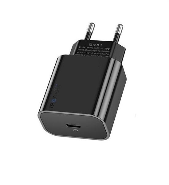 Grote foto drphone lunar black usb c 18w pd oplader type c thuislader met snel laden functie voor tab telecommunicatie opladers en autoladers