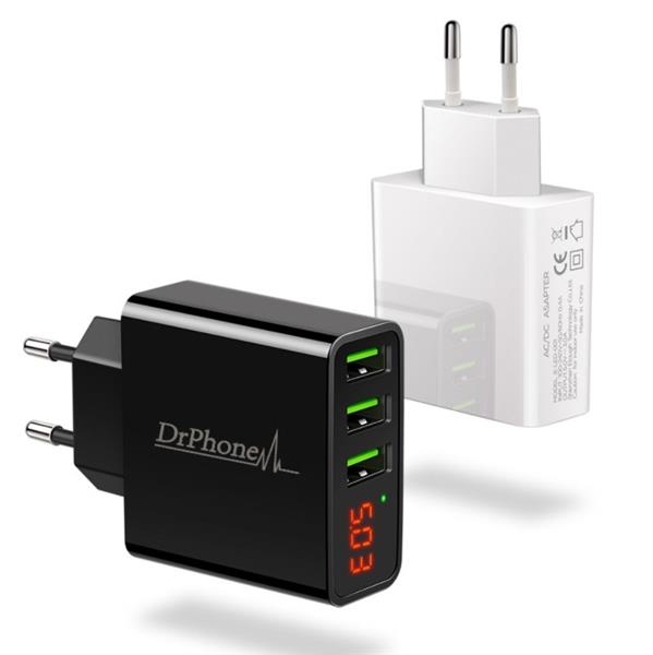 Grote foto drphone as2 usb c 3a kabel magnetisch 1 meter thuislader 3 poorten usb fast charge lader led telecommunicatie opladers en autoladers