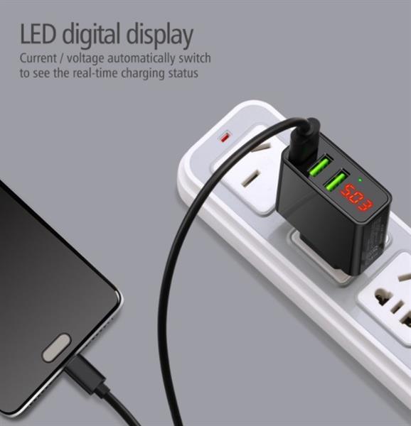 Grote foto drphone as2 usb c 3a kabel magnetisch 1 meter thuislader 3 poorten usb fast charge lader led telecommunicatie opladers en autoladers