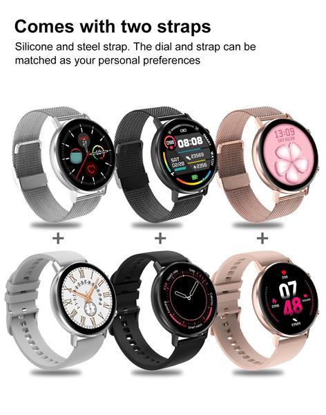 Grote foto drphone dtx 2 hybrid smartwatch 42mm voor mannen en vrouwen aluminium retina horloge 360x360 k kleding dames horloges