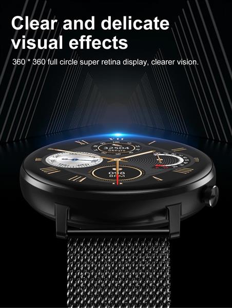 Grote foto drphone dtx 2 hybrid smartwatch 42mm voor mannen en vrouwen aluminium retina horloge 360x360 k kleding dames horloges