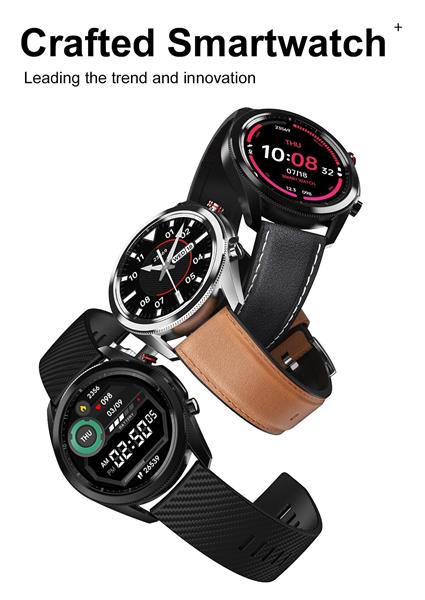 Grote foto drphone modelx3 smartwatch voor mannen 1.28inch ip67 waterdicht ecg bluetooth bellen mail kleding dames horloges