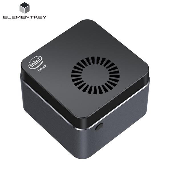 Grote foto elementkey inix ultra klein mini pc intel celeron j4125 2.7ghz 8gb ram 256gb ssd zwart computers en software overige computers en software