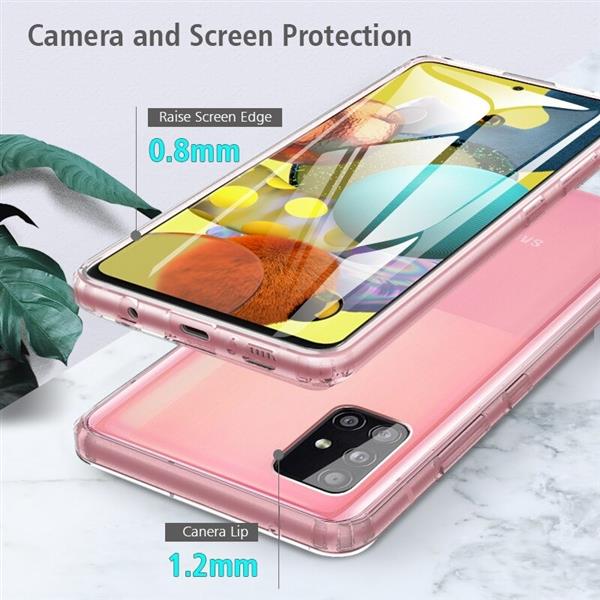 Grote foto drphone samsung galaxy a51 5g tpu hoesje ultra dun premium soft gel case transparant telecommunicatie mobieltjes