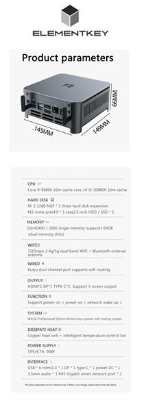 Grote foto elementkey ion mini pc i7 10750h 5 ghz computer 16gb ram 512gb nvme ssd windows 11 pr computers en software overige computers en software