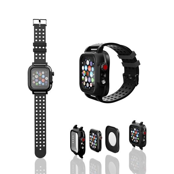 Grote foto drphone 3 in 1 allround bescherming tpu case geschikt voor de apple watch 4 44 mm zwart kleding dames horloges