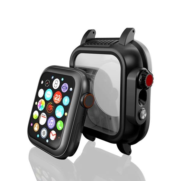 Grote foto drphone 3 in 1 allround bescherming tpu case geschikt voor de apple watch 4 44 mm zwart kleding dames horloges