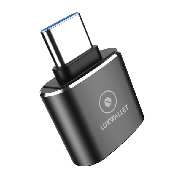 Grote foto luxwallet dma12 usb c type c male naar usb 3.0 female otg adapter zwart computers en software overige computers en software