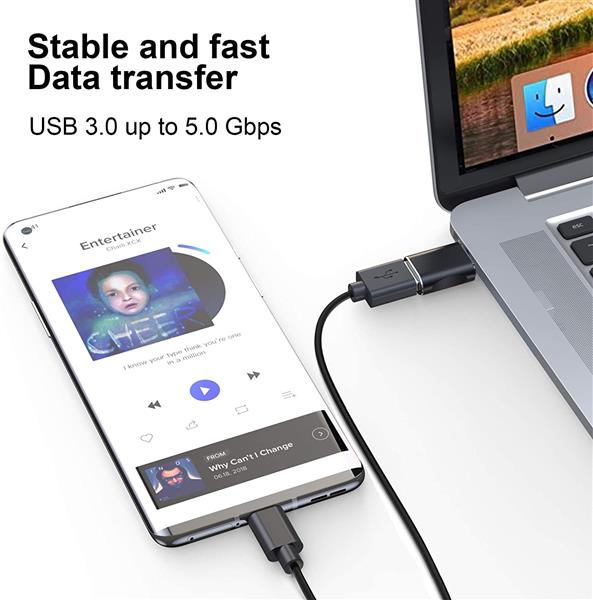 Grote foto luxwallet dma12 usb c type c male naar usb 3.0 female otg adapter zwart computers en software overige computers en software