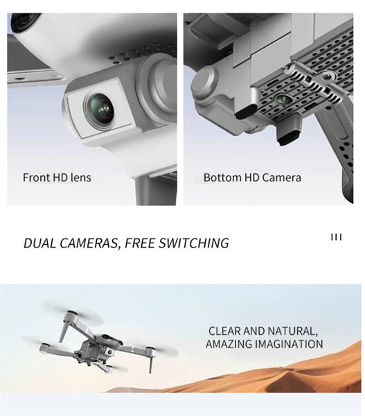 Grote foto luxwallet nocchi vicky 4d 30 km h 230 gram 2.4ghz wifi gps drone 300meter hd camera live computers en software overige computers en software