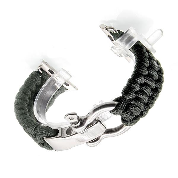 Grote foto drphone bnd1 fashion band nylon touw design geschikt voor apple watch 42 44 mm zwart kleding dames horloges