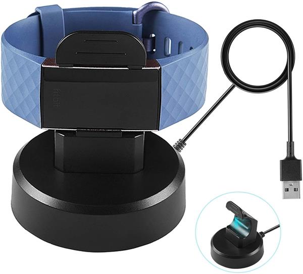 Grote foto drphone osd1 oplaadstation usb oplaadkabel standdock geschikt voor fitbit charge 3 4 zwart kleding dames horloges