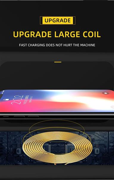 Grote foto drphone xk4 digitale wekker met draadloos opladen led display geschikt voor smartphones met qi telecommunicatie opladers en autoladers