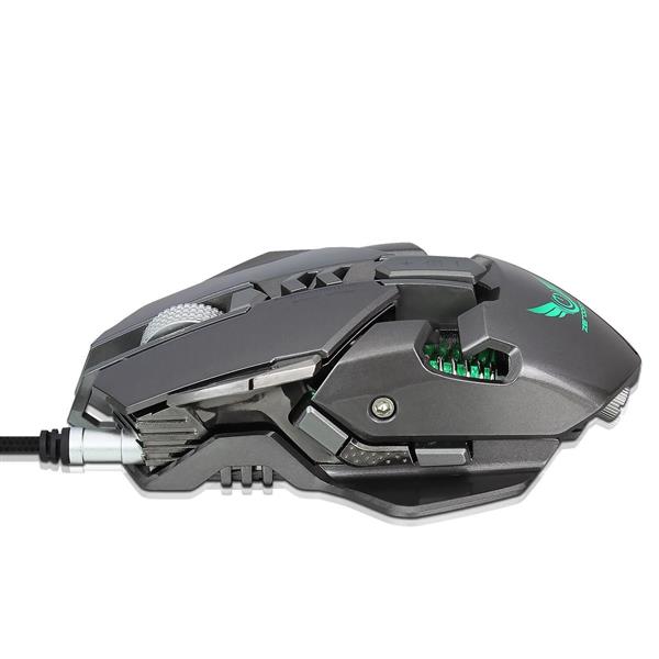 Grote foto elementkey xero mechanische gaming muis 3200 dpi programmeerbaar usb 2.0 bedraad led grijs computers en software overige computers en software