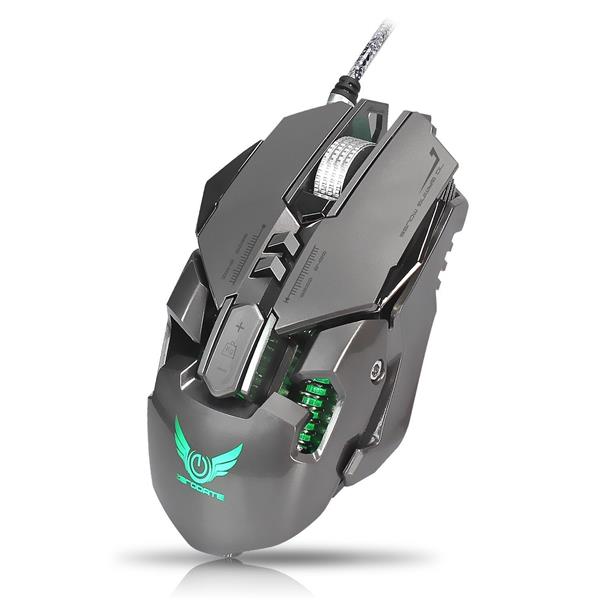 Grote foto elementkey xero mechanische gaming muis 3200 dpi programmeerbaar usb 2.0 bedraad led grijs computers en software overige computers en software